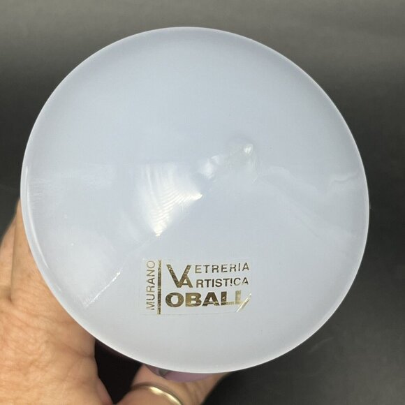 MURANO VETRERIA ARTISTICA OBALL PINK & WHITE ALABASTRO ASIAN ORIENTAL MAN & LADY - Picture 7 of 16